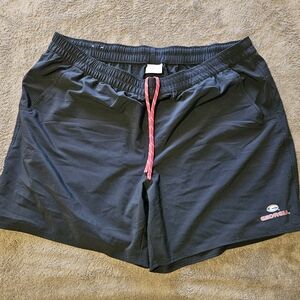 Columbia Black Georgia Athletic Shorts with Red Accent